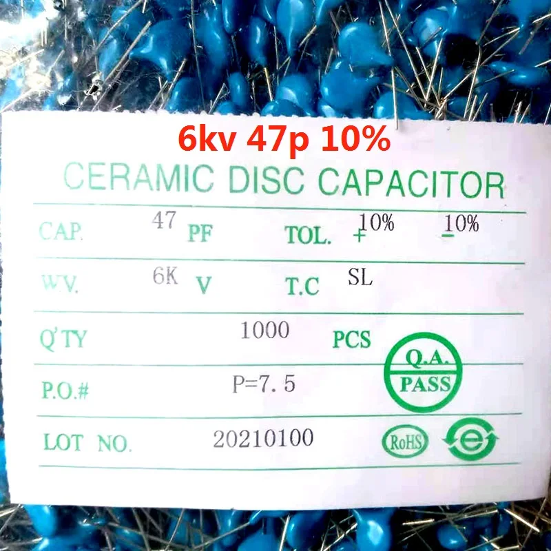 6KV 47PF High Voltage Ceramic Capacitors  Feet From The 7.5MM