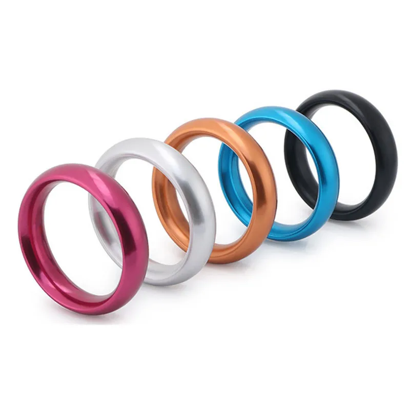 

Male Adult Products Metal Penis Erection Time Delay Cock Ring Sex Toys For Men 5 Colors 40mm 45mm 50mm Size Available