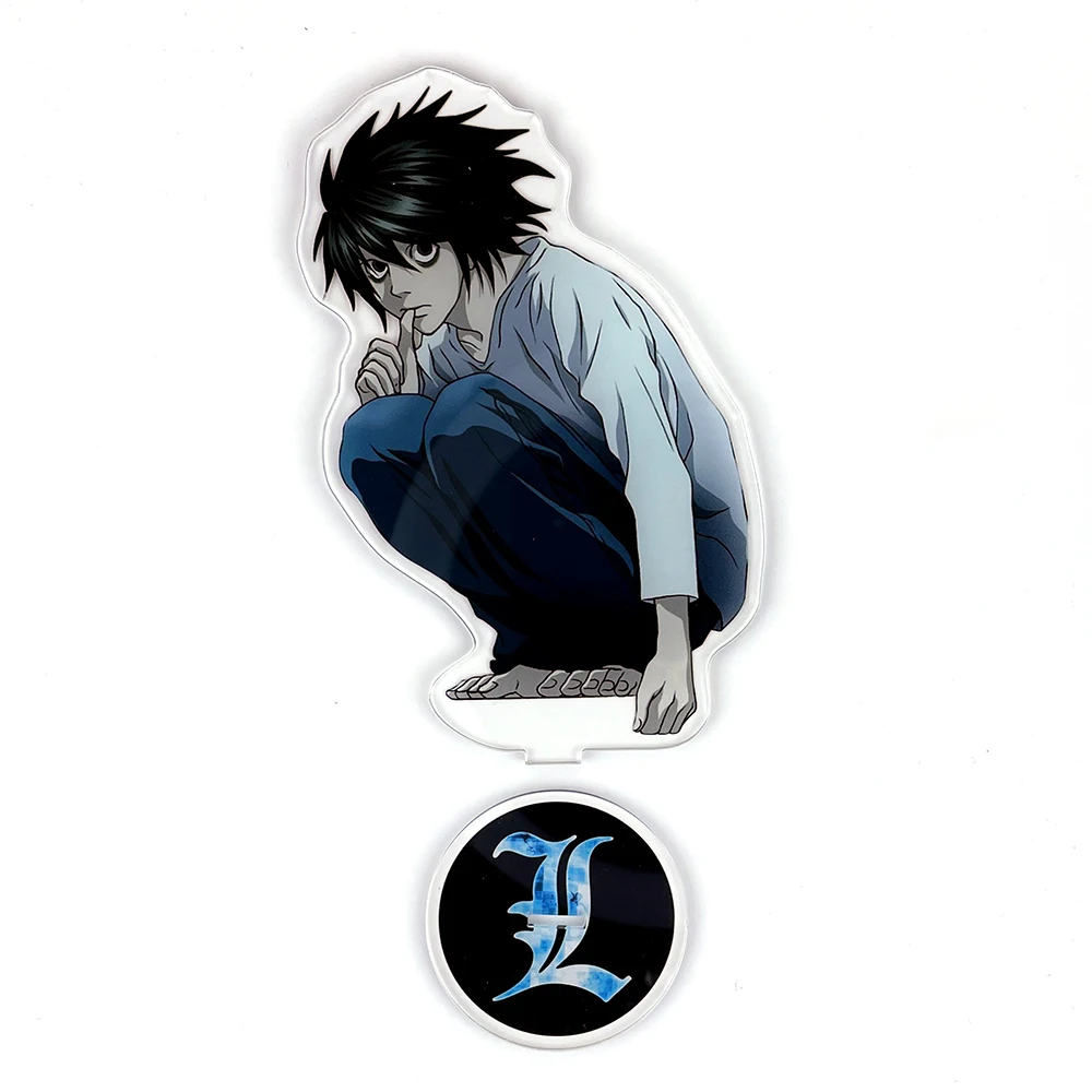 Death note L Squatting acrylic standee figurines desk decoration cake topper