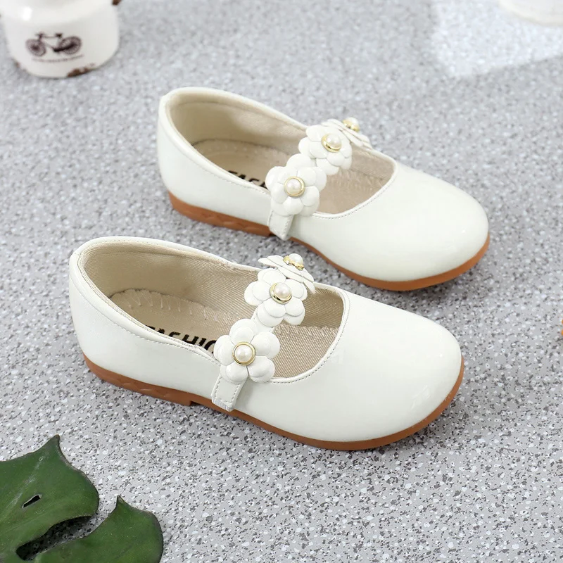 Baby Mokassins Kinder Kleid Schuhe für Party Herbst Mädchen Leder Wohnungen mit Blumen Prinzessin Süße Kinder Schuhe für Schule 26-36 – Detail 10