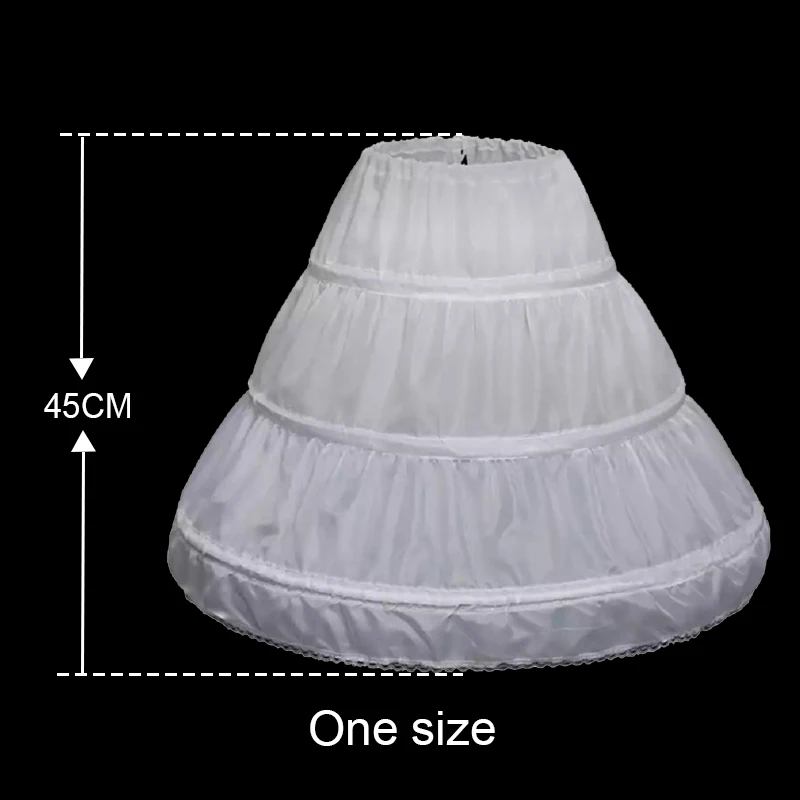 3-10 Years Children Girls White Ballet Skirt Tulle Ruffle Short Crinoline Bridal Wedding Petticoats Gown Baby Girl Underskirt