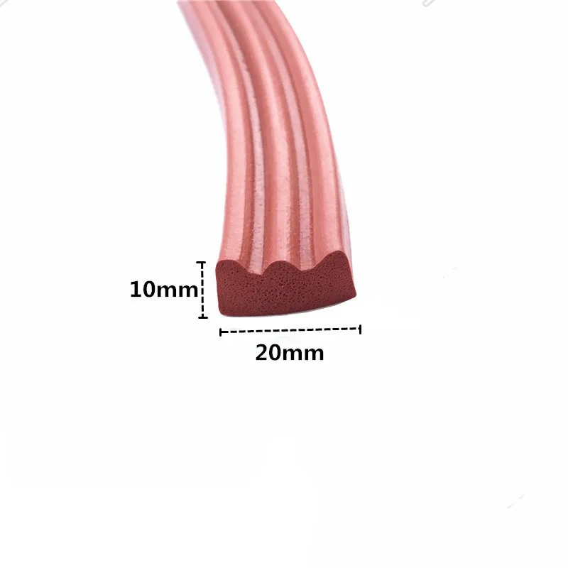 

Silicone Foam Rubber Strip E Seal Strip Sealing Bar 20x10mm 1m Red