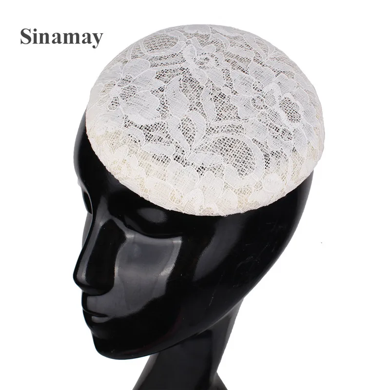 15CM Sinamay LACE Base Pillbox With Grossgrain Sweatband For Black Beige Fascinator DIY Hat Kentucky Derby Hat High Quality