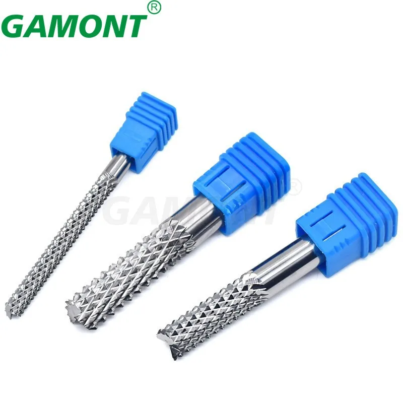 GAMONT 3.175 Shank Milling Cutter PCB End Mill New Tungsten Steel Corn Milling Cutter CNC Engraving Cutting Milling Tools