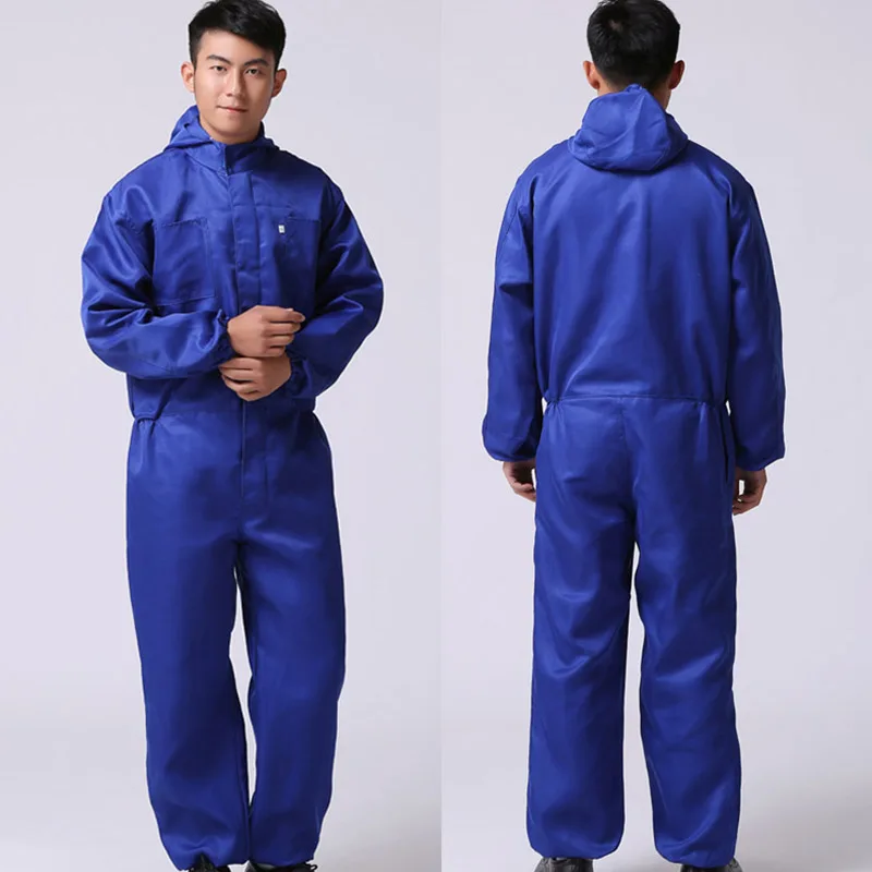 Long Sleeve Men\'s Overalls Summer Protect Breathable Working Colthes Worker Machine Repair Workwear Coverall Dust-proof Jumpsuit