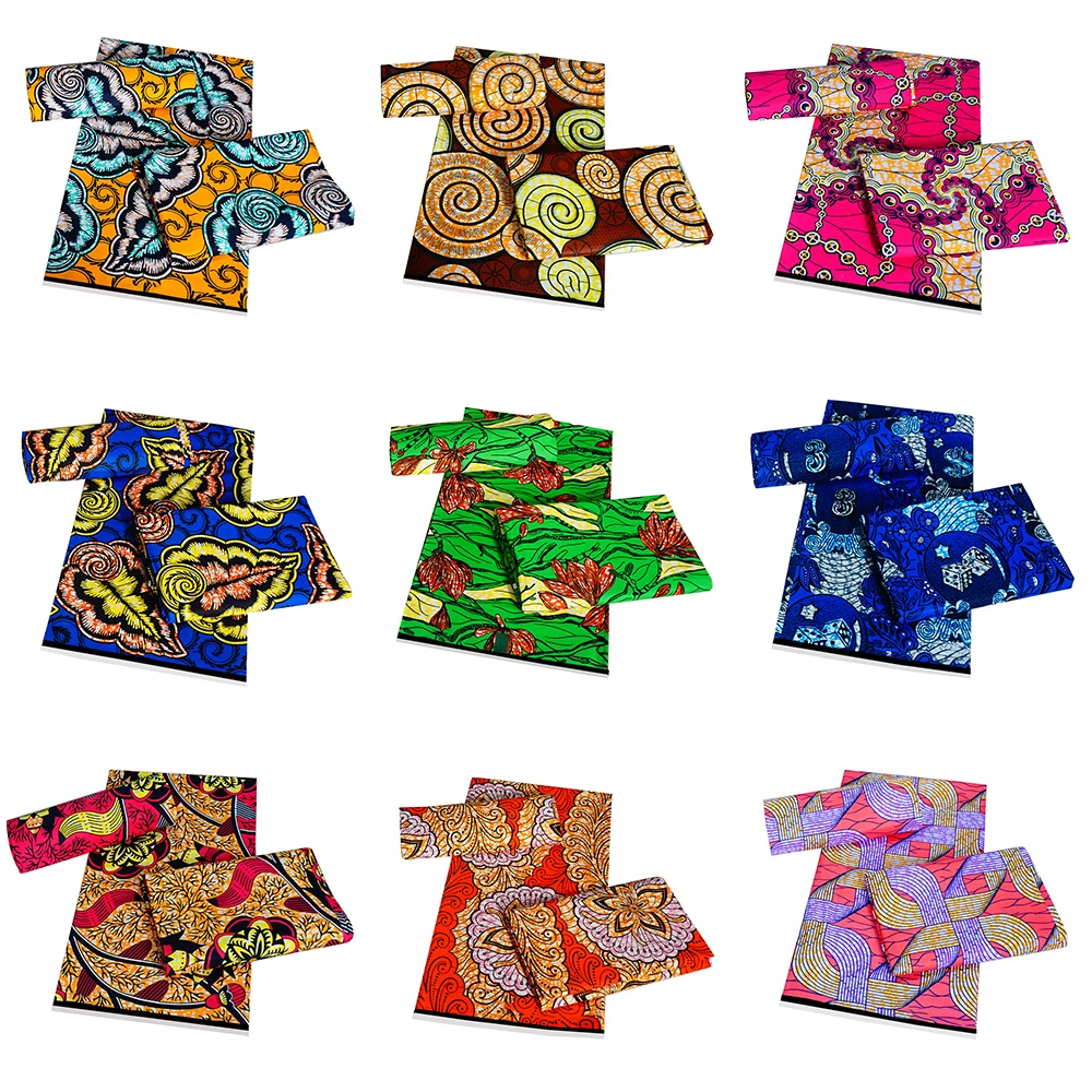 

Ankara African 100% Cotton Wax Prints Fabric Binta Real Wax High Quality 6 Yard African Fabric for Party Dress