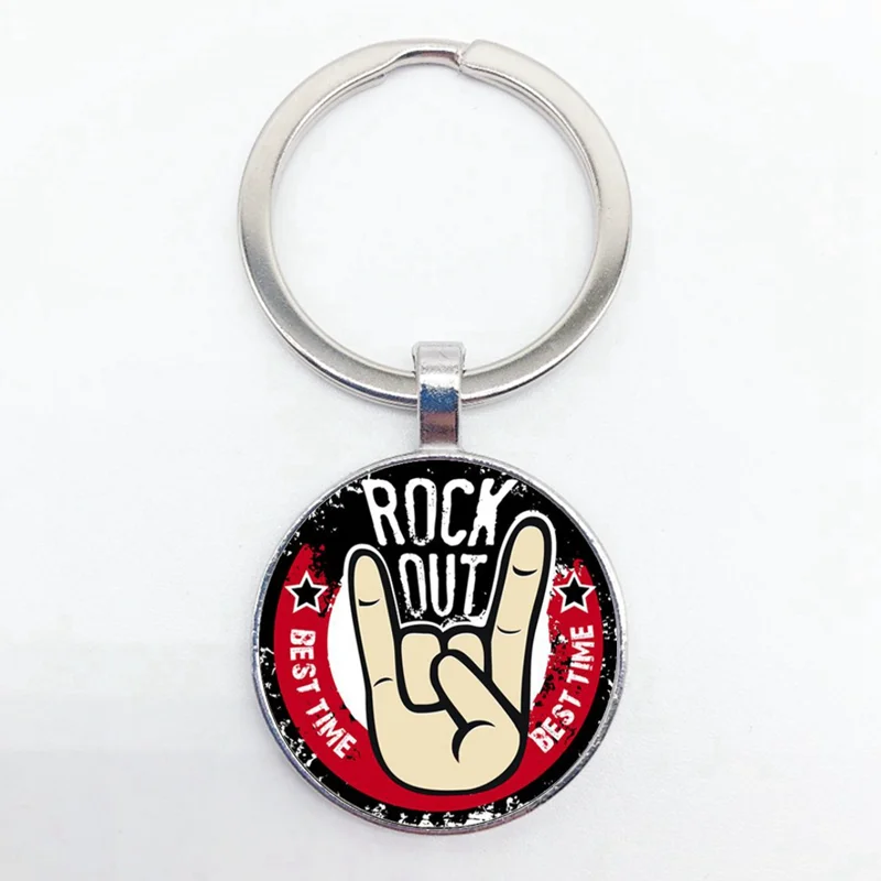 Fashion New Rock Faith Gestures Series Keychain Best Gift Keychain for Hip Hop DJ Rock Lovers