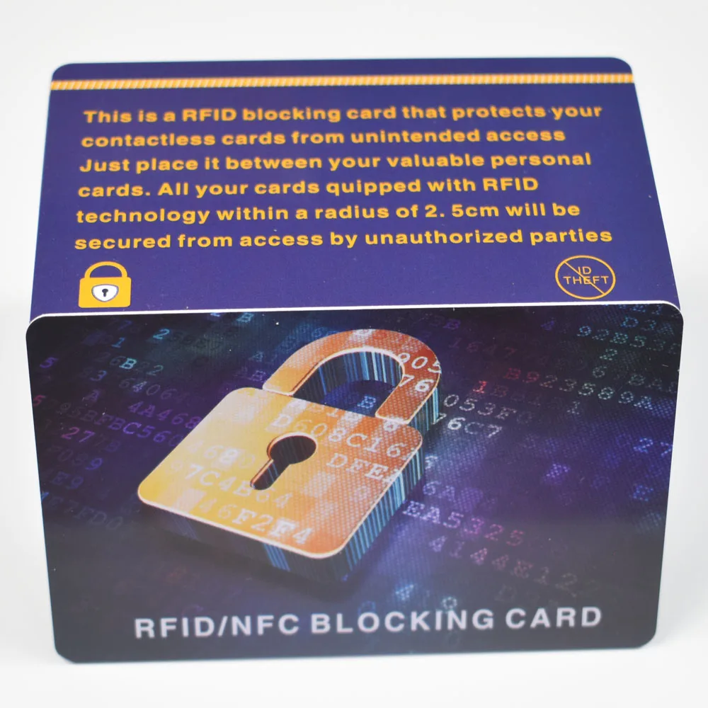 RFID Blocking NFC Signals Shield Credit Card Secure Passport Protector