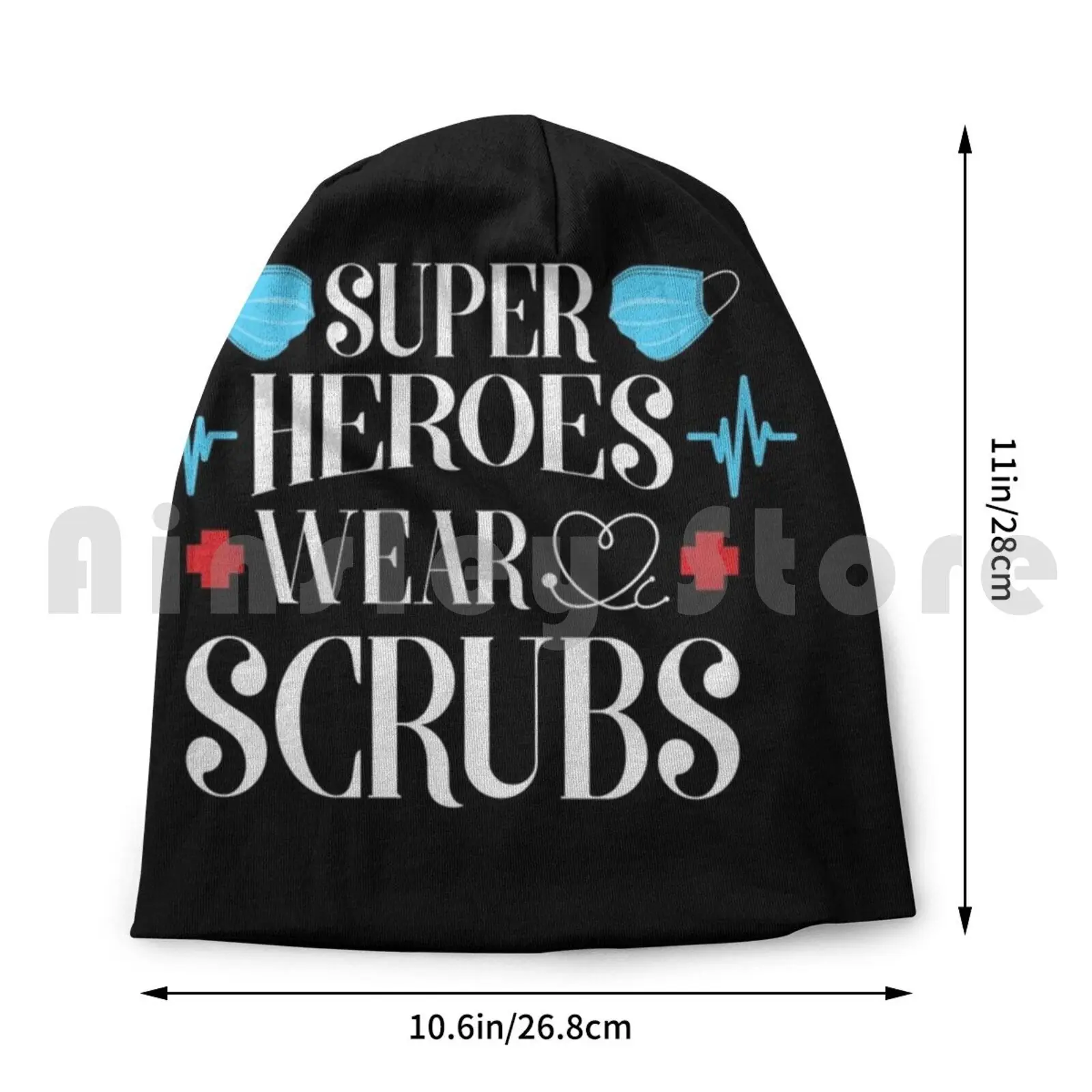 Super Heroes Wear Scrubs Beanie Hedging Cap DIY Print Cushion Nurse Nurse Accessories Nurse Accessories For Women Nurse image 4