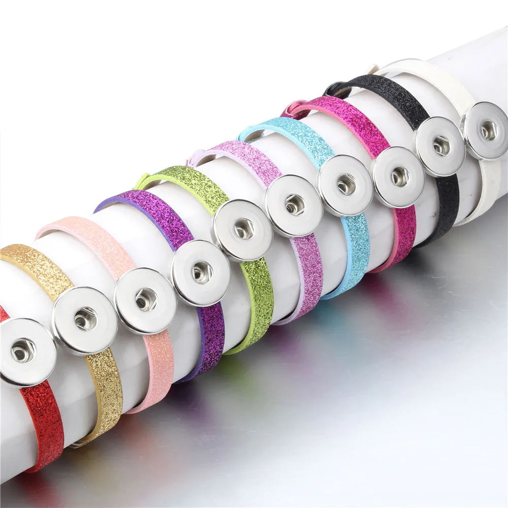 10pcs/lot Wholesale Snap Jewelry Charms Snap Bracelet Bangle Fit 18MM Snap Button for Women Fitting Jewelry