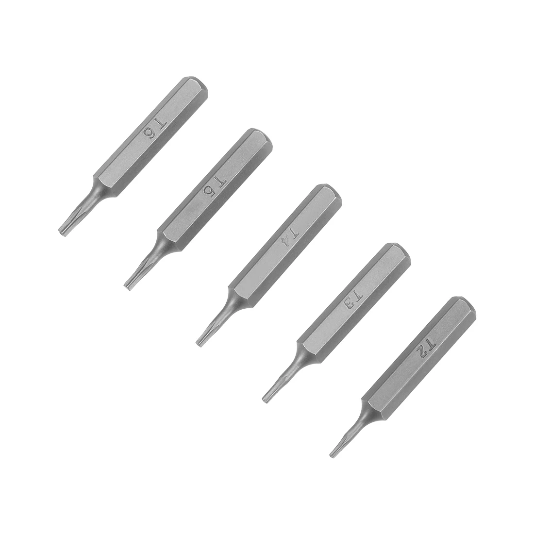 Uxcell 5pcs Torx Bits Set 5/32 Inch Hex Shank T2 T3 T4 T5 T6 Screwdriver Bit Set 28mm Length S2 Screw Driver Kit Tools