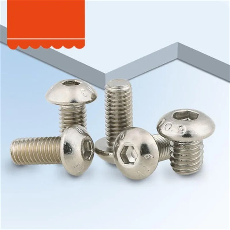 M2.5 M3 M5 Hexagon Socket Pan Head Screws Hex Tornillos Parafuso Allen Schroeven Vis Inoxydable Stainless Steel Tornillo ISO7380