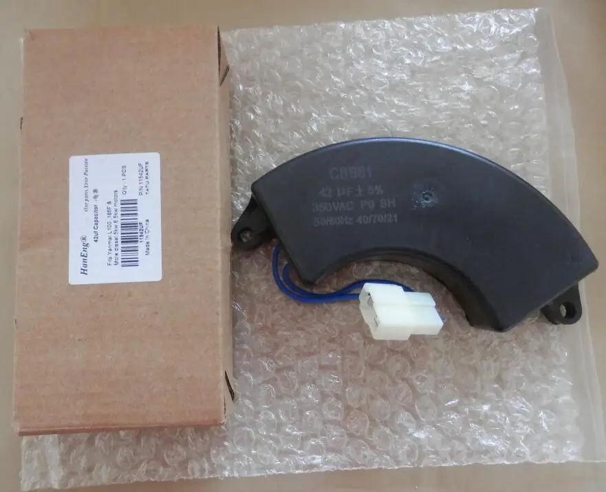 

Бесщеточный конденсатор, 5 кВт, 42 мкФ, в форме вентилятора, CBB61, 350 В переменного тока, для дизельного двигателя yanl100, 6,5 кВт, стандартный генератор, бесплатная доставка