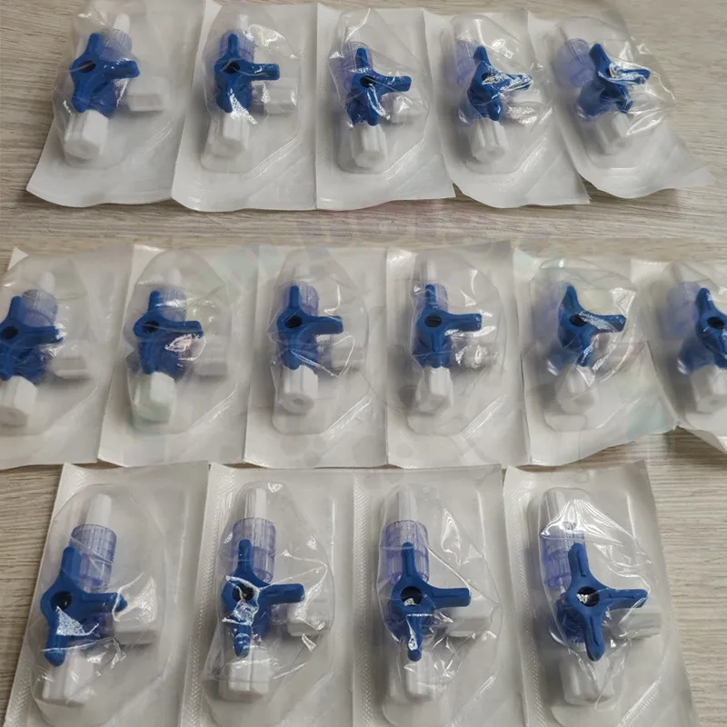 10-50pcs Three Way Stop Cock for Clinical Hospital  Luer Lock Adapter 3 Way Stopcock Flexiable T-Connector Extension Tube