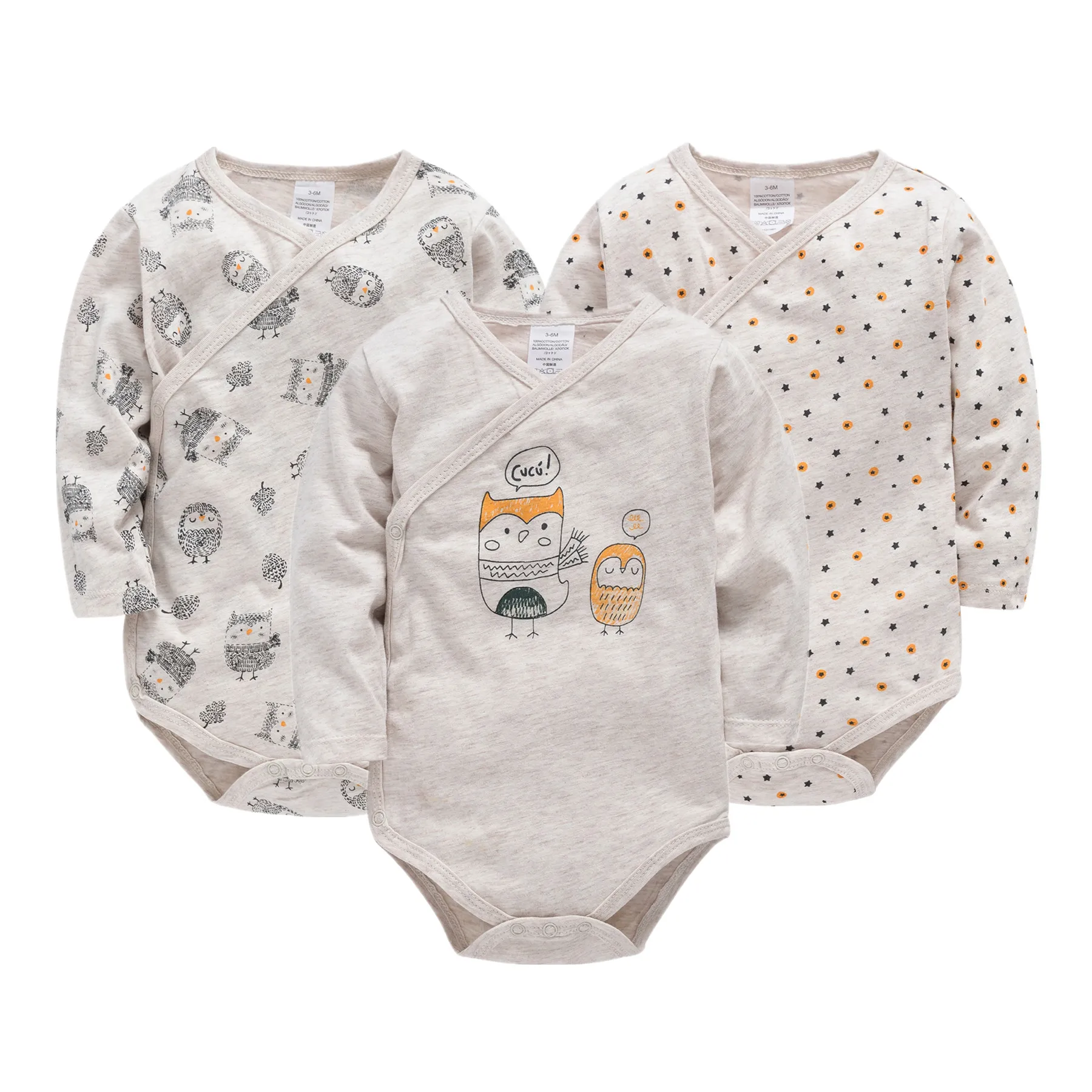 Organik Pamuk Yenidoğan Bebek Giysileri Set 0-12 M Unisex Ten Bebek Kız Tulum giyisi Yürüyor Boys Jumpduit Önlük Şapka Setleri