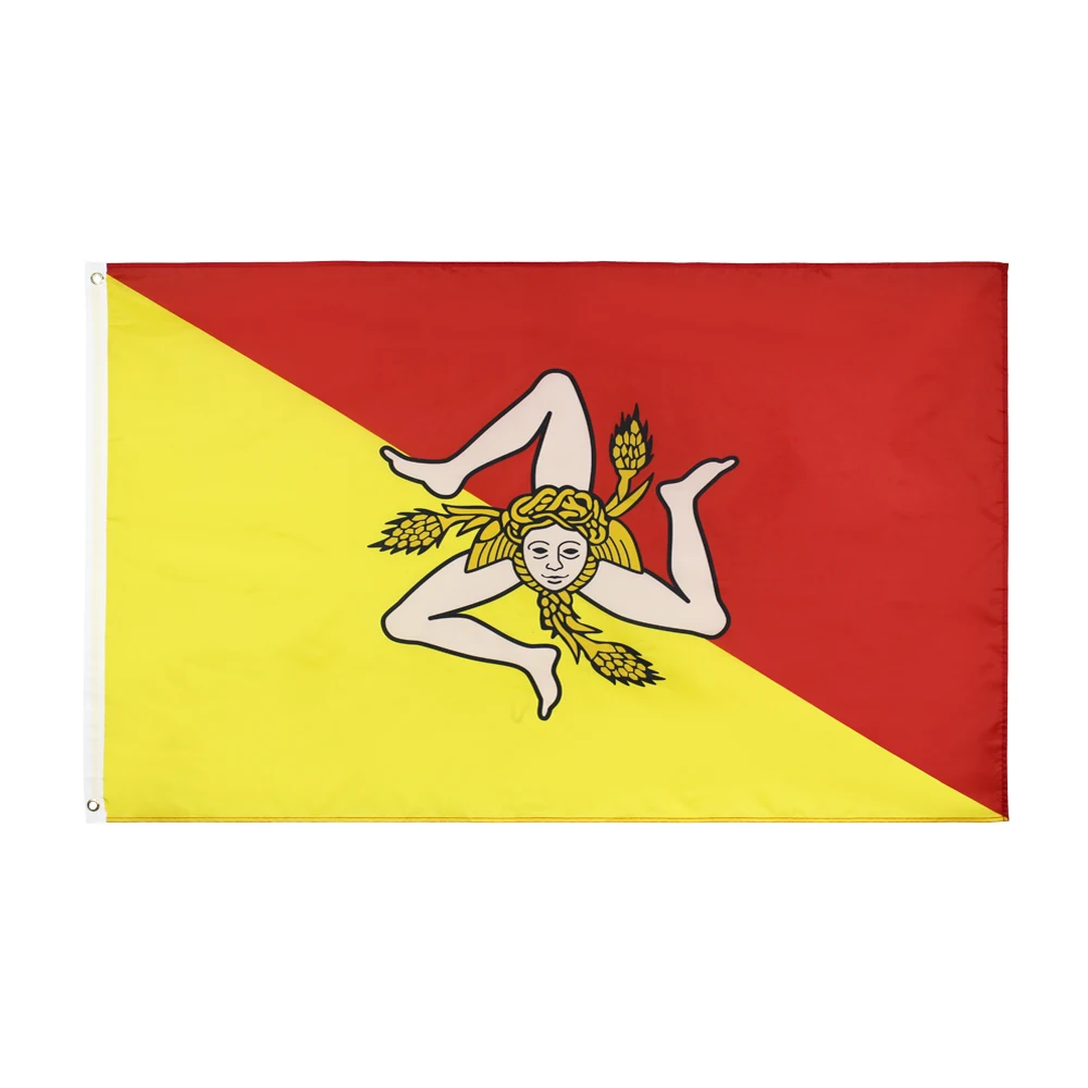 FLAGHUB 60X90 90X150cm Italy Of The Sicily Flag For Decoration