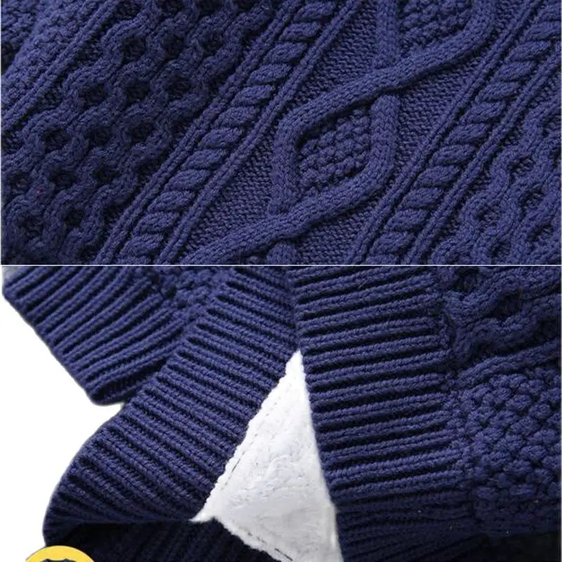 children Clothes baby boys cotton Warm Pullovers velvet thicken Winter turtleneck Knitted Loosen jacket 1-11T sweater babi girl