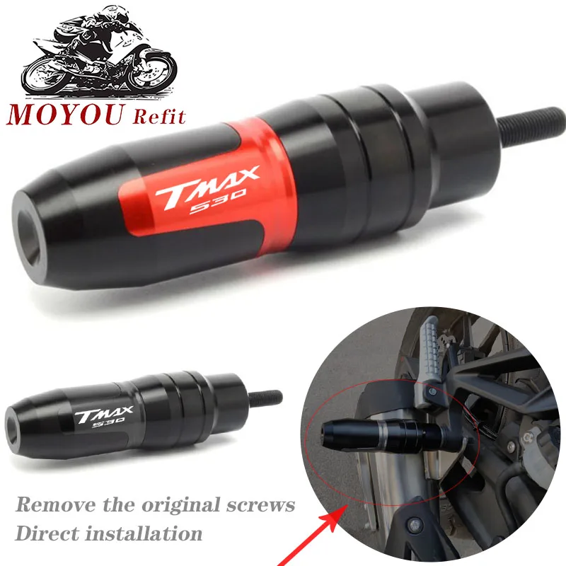 

Выхлопные Слайдеры для мотоцикла с ЧПУ для Yamaha Tmax530 Tmax T-MAX 530 2012-2023, защита от ударов, защитная рамка, аварийные прокладки