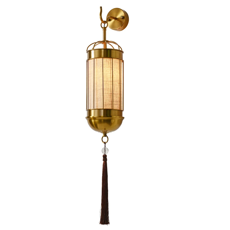 Royal palace Vintage LED Wall Light for Foyer Parlor Living Room Indoor Fabric cover Wall Lamp Bedside Balcony Corridor Lighting