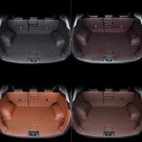 Custom leather car trunk mat for hyundai tucson 2016 2017 2018 2019 2020 suv cargo liner accessories interior boot