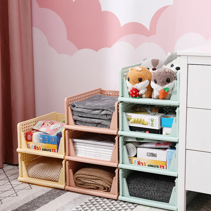 

Wardrobe Multi-Layer Storage Basket Dormitory Clothes Drawer Drawer Cabinet Finishing Frame Folding Frame Plastic Household