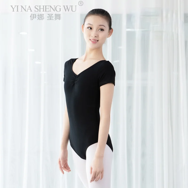 Phụ Nữ Ba Lê Leotards Vũ Mặc Người Lớn Mềm Mại Cotton Thun Co Giãn Thể Dục Dụng Cụ Bodysuit Ba Lê Dancewear Thực Hành Quần Áo