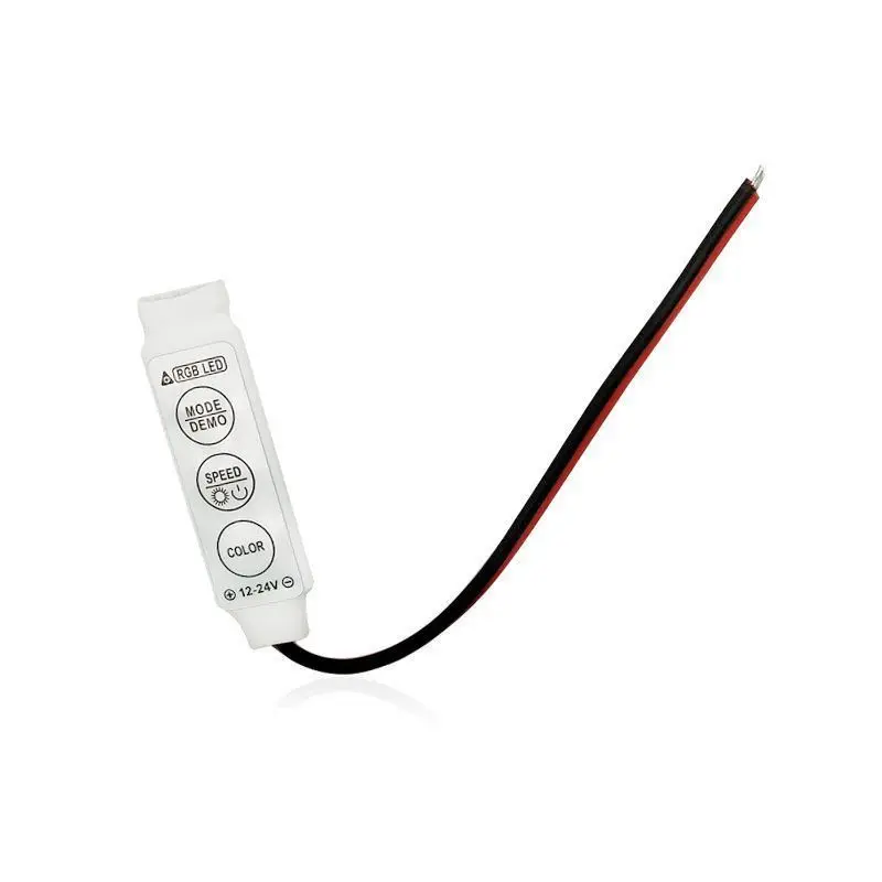 DC 12V-24V 12A 3Keys Mini LED RGB Controller Dimmer Driver For RGB 5050/3528/2835/5730/5630/3014 SMD LED Strip Lights