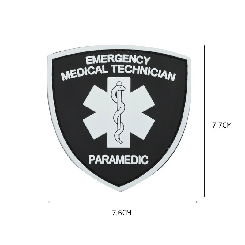 MEDIC EMT EMERGENCY MEDICAL TECHNICIAN Patches PARAMEDIC Army BADGE PVC HOOK PATCH for jacket backpack