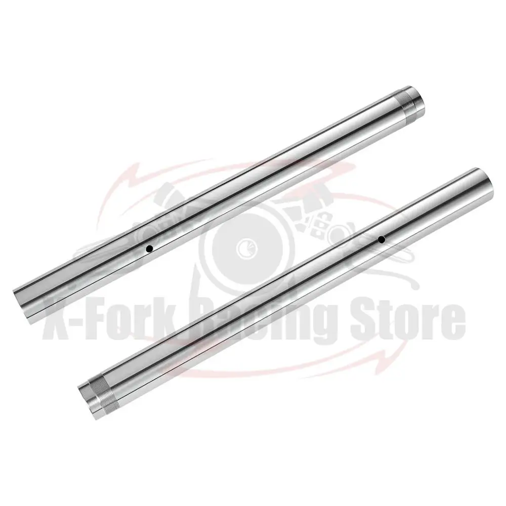Front Fork Pipes Inner Tubes Silver Pair For Suzuki GSXR1000 2003-2004 43x518mm 51110-40F30-000 51120-40F30-000 GSX R1000 Legs