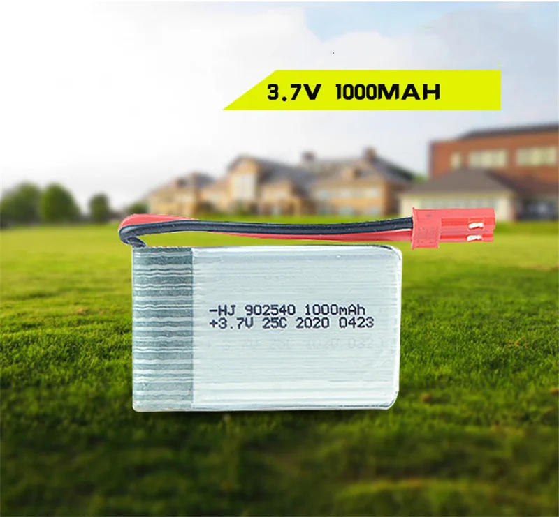 1S 3.7V 1000mah Lipo Battery 902540 25C JST Plug Connector for Radiolink F110S Mini RC Drone Quadcopter H23 RC Car Spare Parts