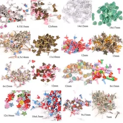 50PCs 6.5-15mm Metal Mix Heart Brads Garment Rivets Fastener DIY Scrapbook Crafts For Bag Shoes Decoration Embellishments c1926