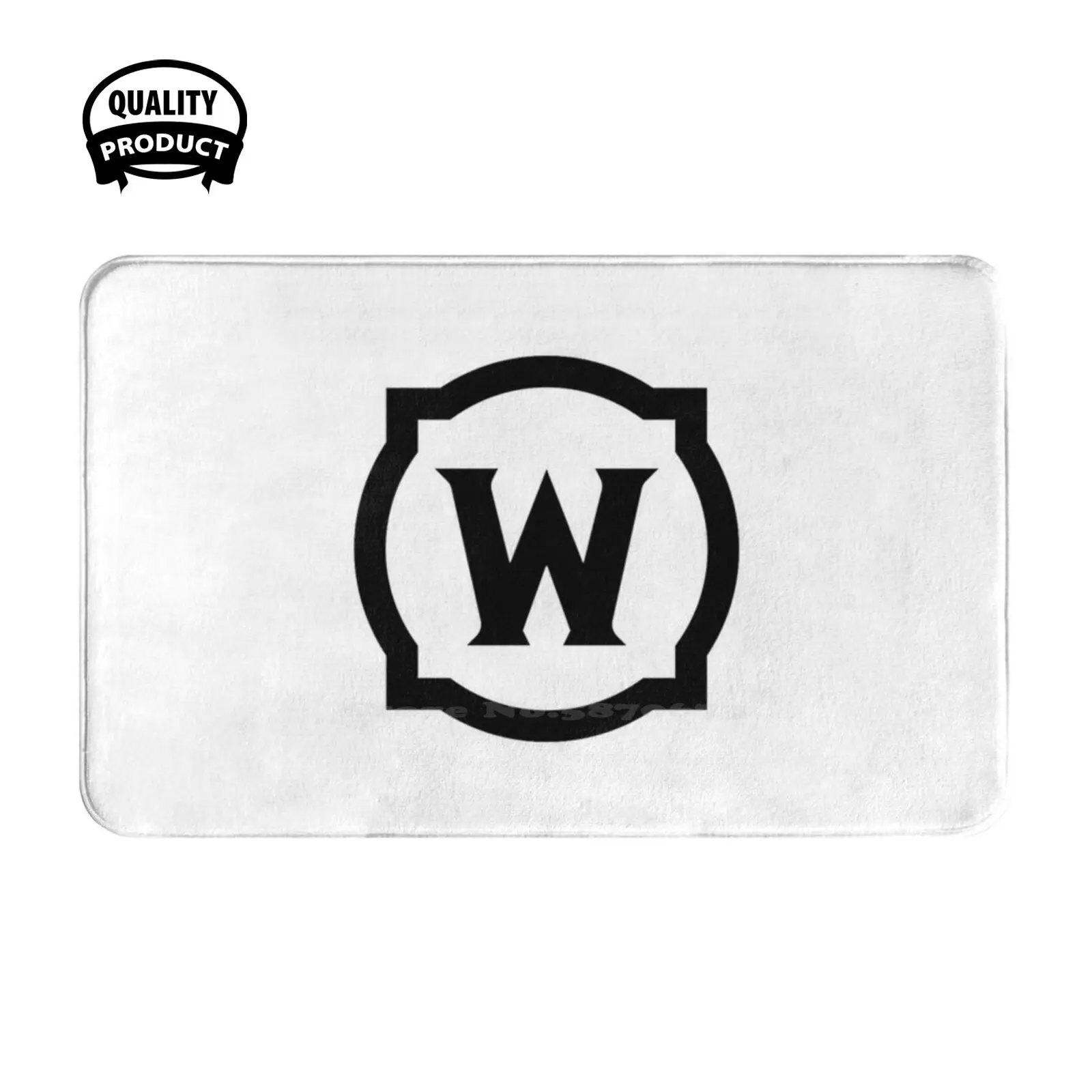 World Of Black Logo Soft Cushion Home Carpet Door Mat Car Rug World Of Wow Logo Gaming Geek Mmo Nerd Gamer Rpg Video Game