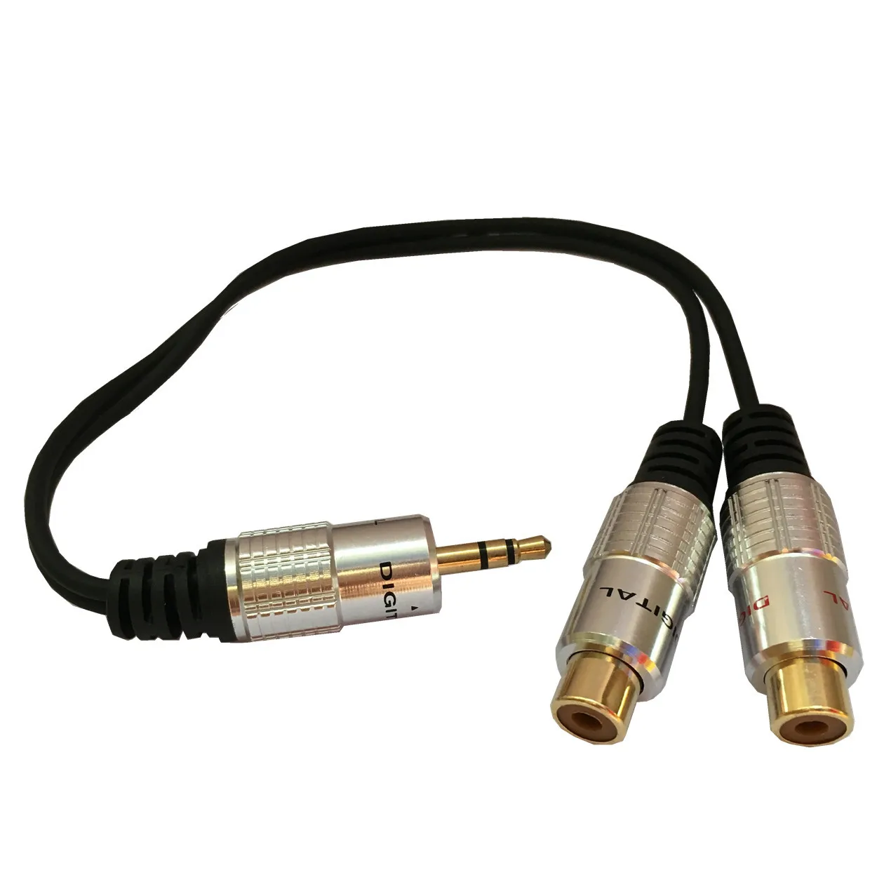 3.5mm Male to 2RCA Female Jack Stereo AUX Audio Cable Y Adapter for MP3 Tablet Computer Speaker 3.5 RCA Jack Short Cable 25CM