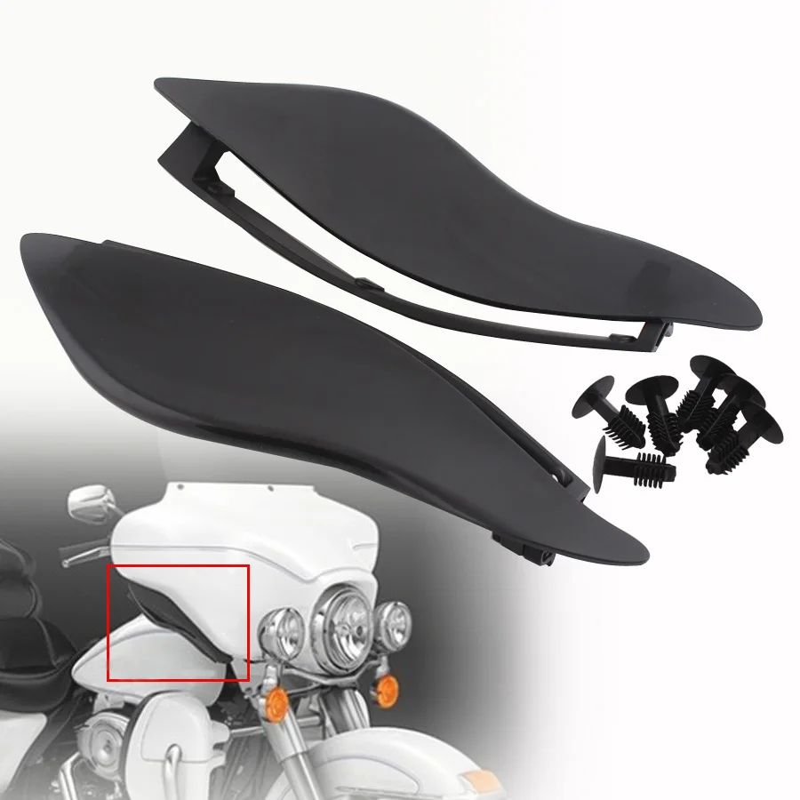 Motorbike Wing Windshield Adjustable Air Deflector For Harley 14-20 Touring Electra Glide Street Glide Tri Glide Ultra Limited