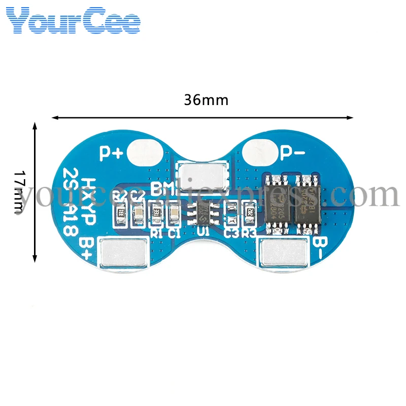 5pcs/1pc 2S 7.4V 8.4V 3A Li-ion Lithium Battery 18650 Charger Protection Board Module BMS PCM Lipo Battery 2 Cell Pack 2S-A18