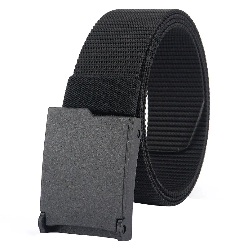 Casual Youth Men Belt Solid Color Nylon Snap Buckle Men's Belt Jeans Pants Wild Simple Fashion Belts Canvas Belts