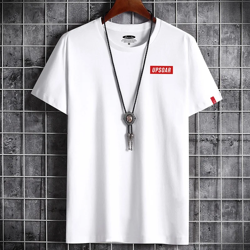 Man T-shirt For Male 2021 Fitness White O Neck Oversized Newest T Shirt for Men Clothing S-6XL New Men T-shirts Anime Goth Punk