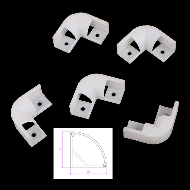 5Pcs 90 Degree 16*16MM Corner Profile Connector ,V Bar Light Link Vertical and Horizontal ,LED Cabinet Strip Spares