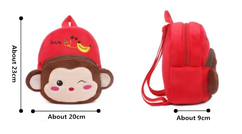 Cute Cartoon Plush Shoulder Backpack School Bag Kindergarten Boy Girl Student Satchel Children Gift Lovely Mochila Playing Bag