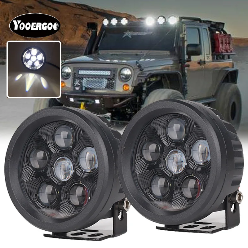 운전용 LED 작업 라이트 바, 오프로드 보트 자동차 트랙터 트럭, 4x4 SUV ATV, 12V, 24V, 18W, 3.5 인치