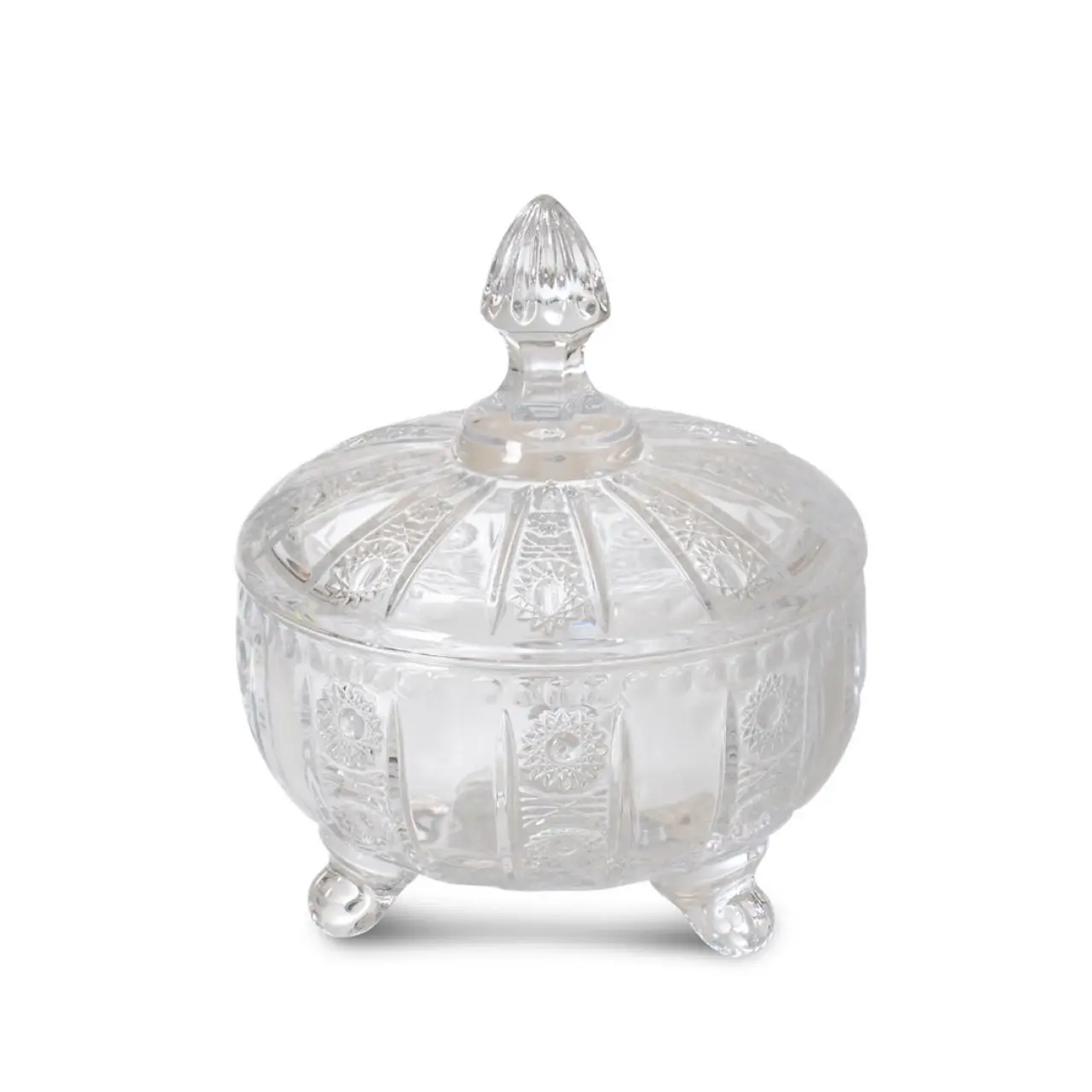 Glass Sugar Bowl With Lid