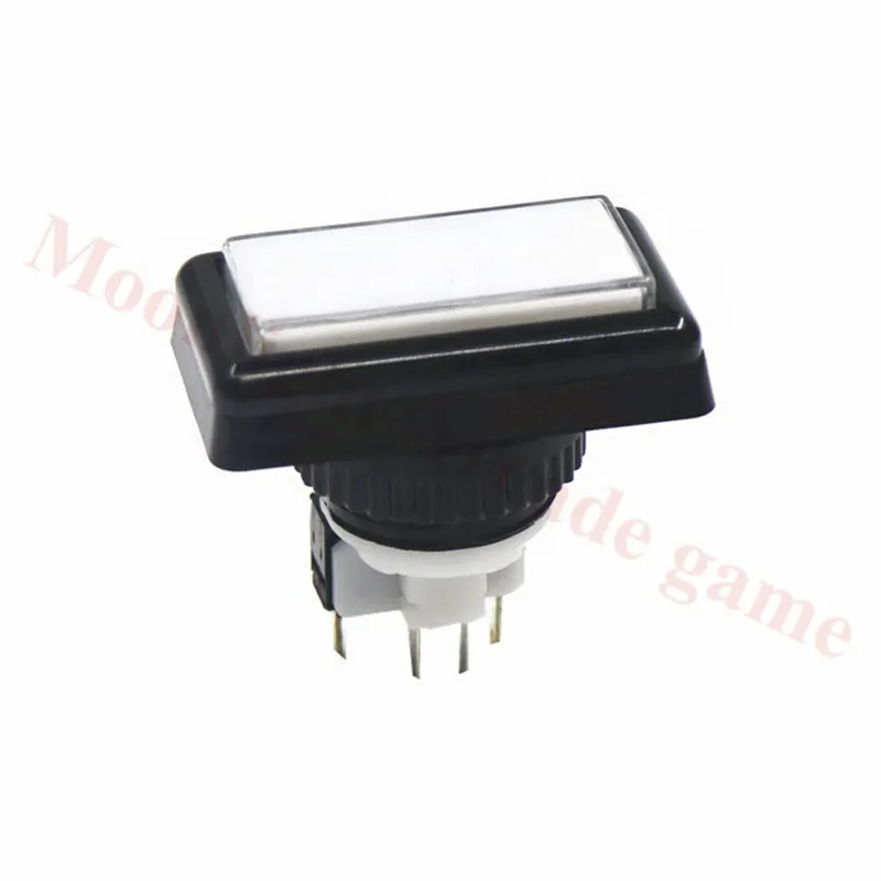 10Pcs/Lot 46*27mm Rectangle game machine push button arcade LED momentary push button illuminated push button