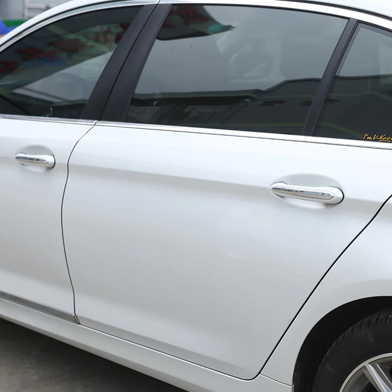 4Pcs ABS Chrome Polish Car Door Handle Strips Trim For BMW 5 Series G30 530li 2018 For BMW X4 G02 2018 Auto Accessories