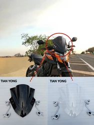 Motorcycle Windshield Air Wind Deflector With stand high quality acrylic plastic For Kawasaki ER-6N 2009-2010 ER6N ER 6N 09 10