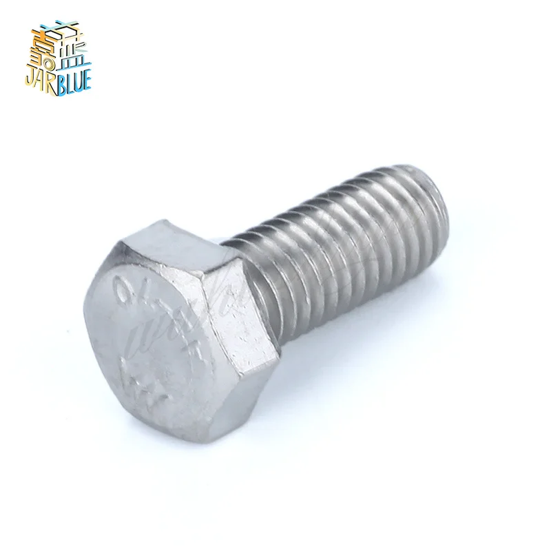Stainless Steel Rod 5pcs/lot M10x1.0 Fine Thread Hex Bolt Din933 M10 Pitch 1.0mm Length 12/16/20/25/30/35/40/45/50/60mm