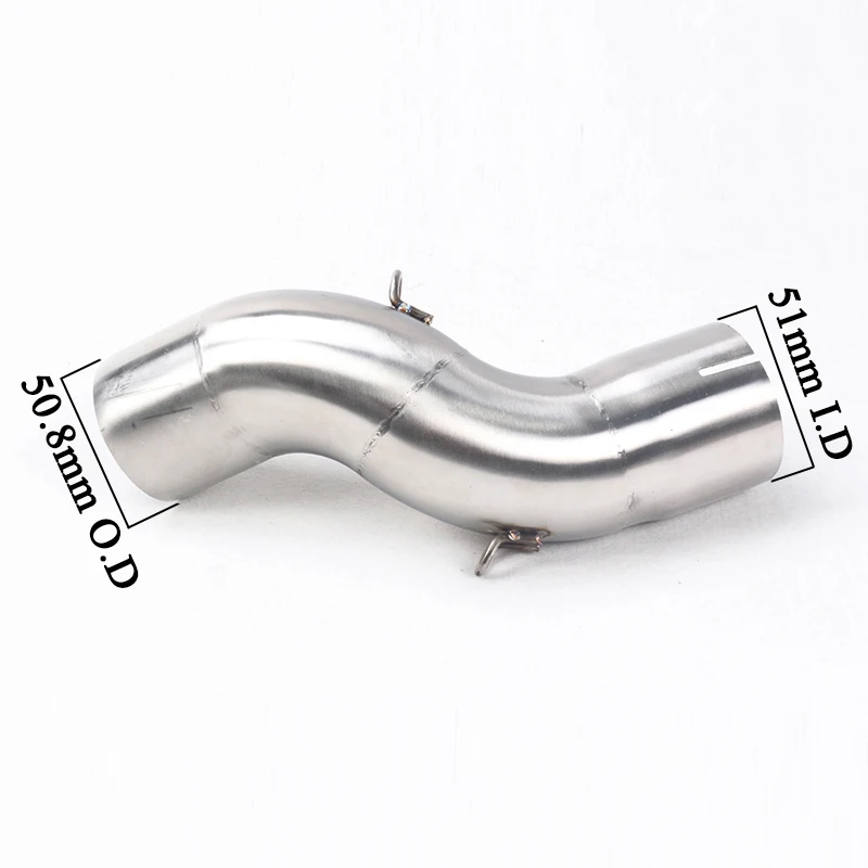 Modified For kawasaki Z900 Until 2019 Motorcycle Middle Connecting Pipe Lossless Link 51mm Silencer Exhaust System Silp on