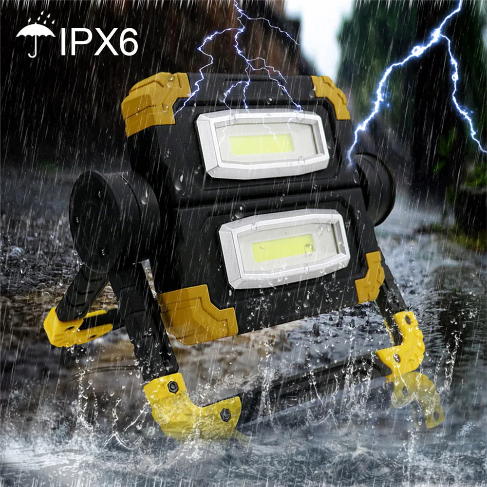 190W Led Portable Spotlight Searchlight Led Work Light  Led Waterproof Work Lamp use 4*AA Battery For Repairing Camping