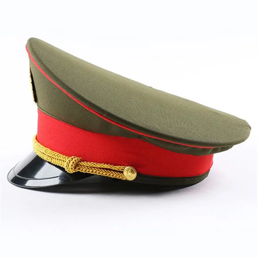 British Fashion red Performance Cap green Military Hat spring army Hats white Captain Caps for Adult  cosplay big police cap