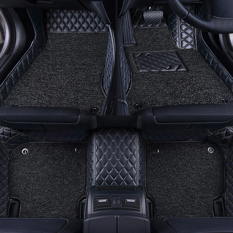 RHD For Volvo XC60 2015 2014 2013 2012 2011 2010 2009 Luxury Double Layer Wire Loop Carpet Car Floor Mats Styling Covers Custom