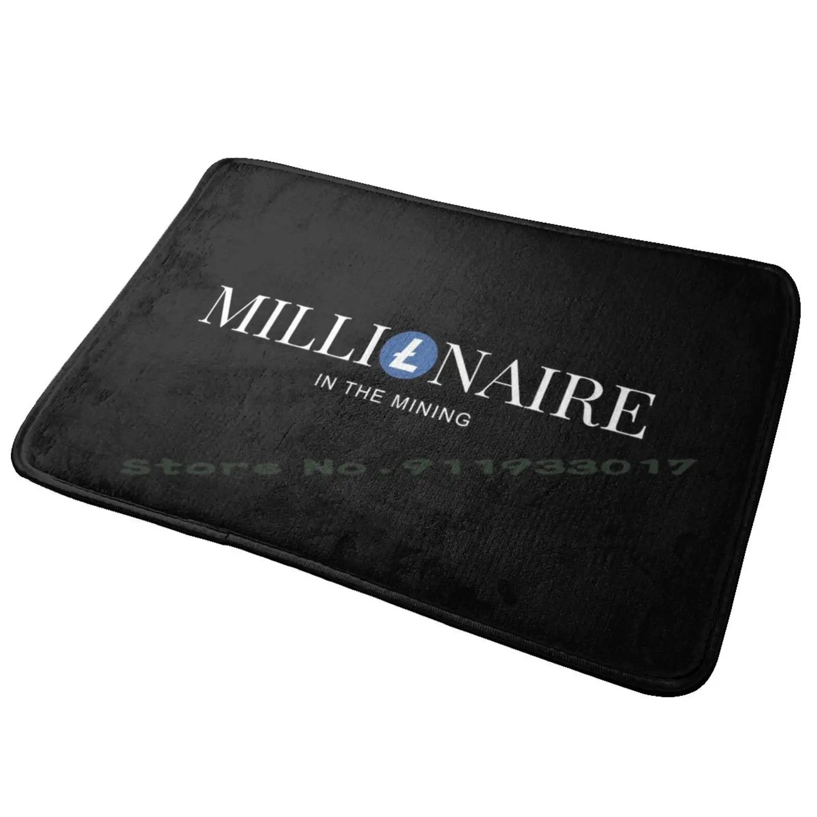 Litecoin Millionaire In The Mining Entrance Door Mat Bath Mat Rug Umbrella Corporation Biohazard Science Fiction Sci Fi New Tv